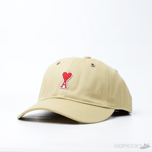 Beige Ami De Coeur Embroidery Cap