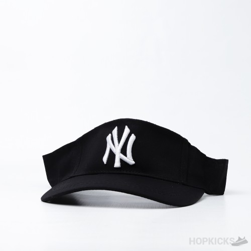 NY Visor White Logo Black Cap