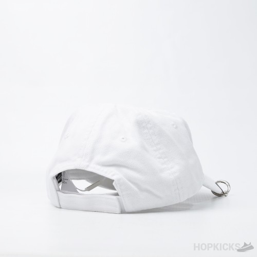 Bale*ciaga Logo Embroidered White Cap