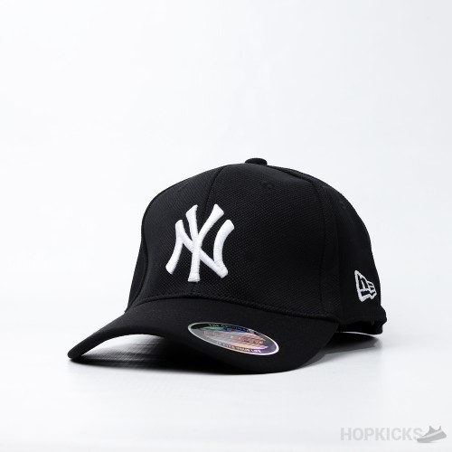 NY White Logo Black Cap