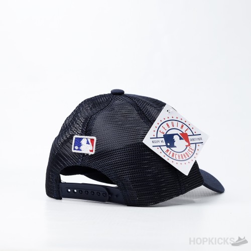 NY Baseball Trucker White Logo Black Cap
