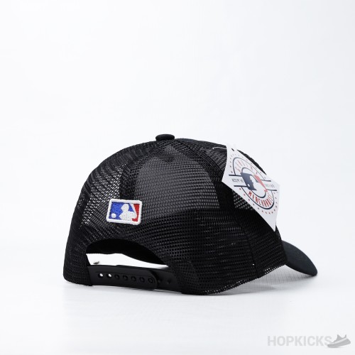 NY Baseball Trucker Black Cap