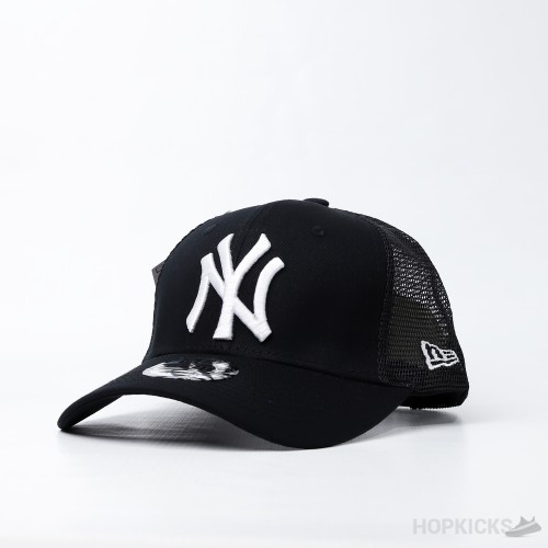NY Baseball Trucker Black Cap