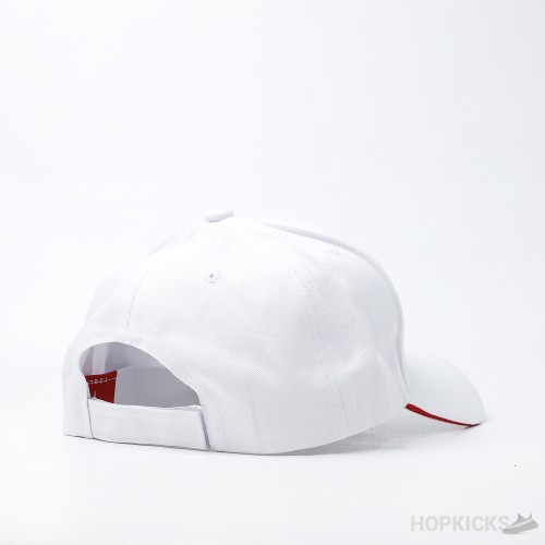 Tesla Red Logo White Cap
