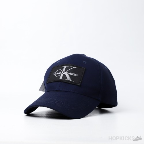 Calvin Klein Jeans Monogram Patch Embroidered Navy Cap