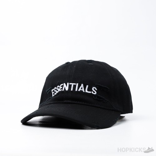 Essentials Luxury Brand Alphabet Black Retro Baseball Cap