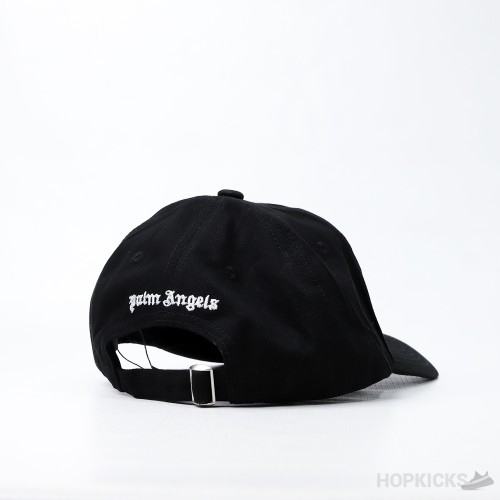 Palm Angels Baseball Featuring White Logo Black Cap