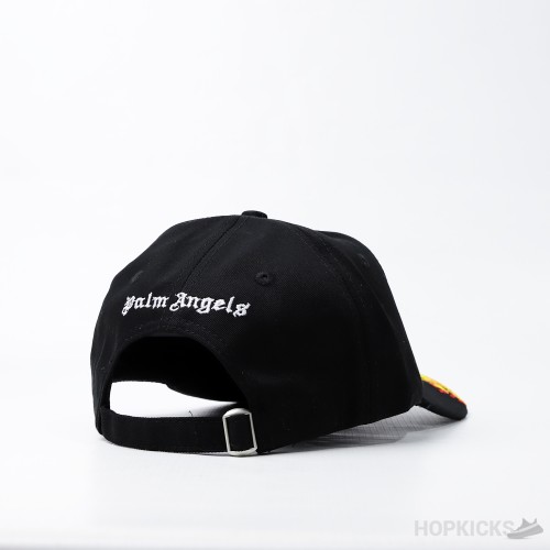 Palm Angels Jacquard Flames Logo Cap Black