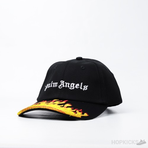 Palm Angels Jacquard Flames Logo Cap Black