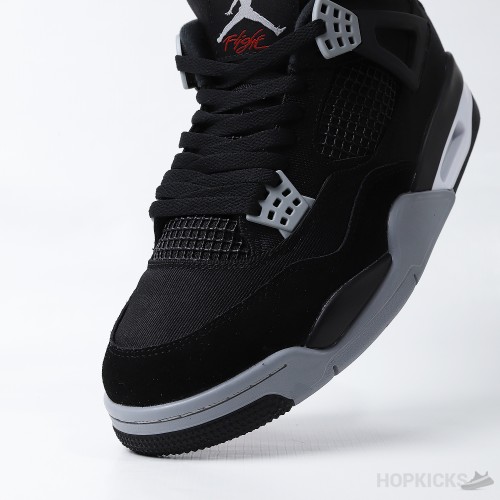 Air Jordan 4 'Black Canvas' (Dot Perfect)