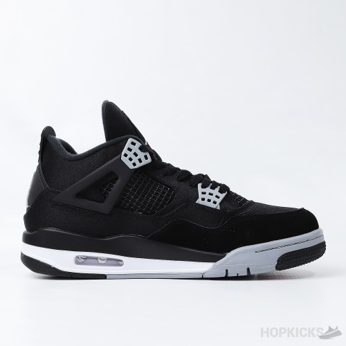 Air Jordan 4 'Black Canvas' (Dot Perfect)