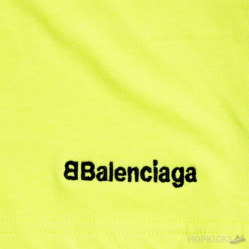 Bale*ciaga Neon Green Shorts