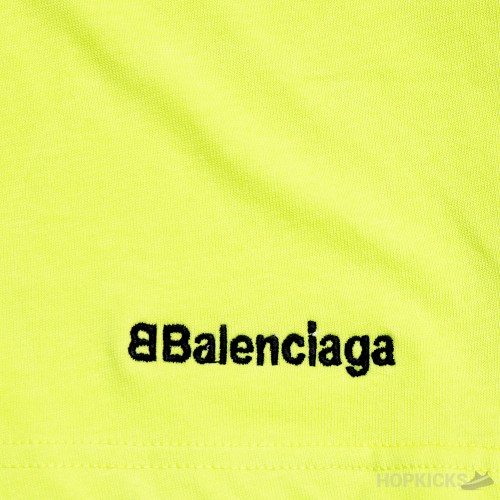 Bale*ciaga Neon Green Shorts
