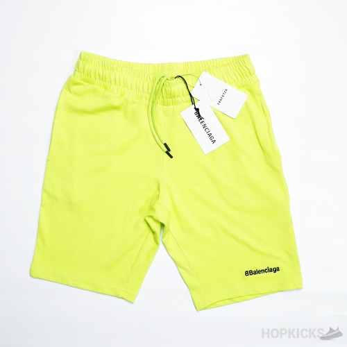 Bale*ciaga Neon Green Shorts