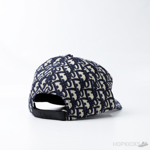 Dior Golden Monogram Logo Navy Cap