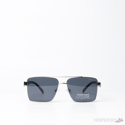 Prada Square Structure Top Bar Sunglasses Silver Frame