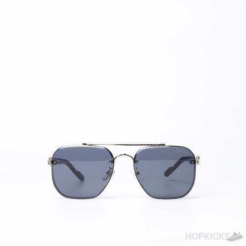 Cartier Men's Double-bar Gold Frame Sunglasses