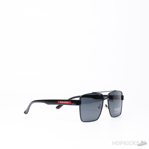 Prada Square Structure Top Bar Sunglasses Black Frame