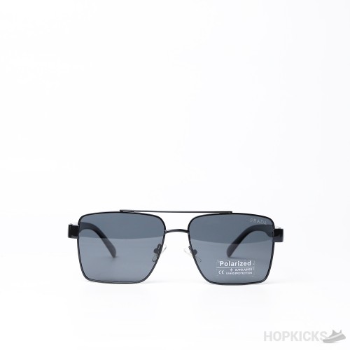 Prada Square Structure Top Bar Sunglasses Black Frame
