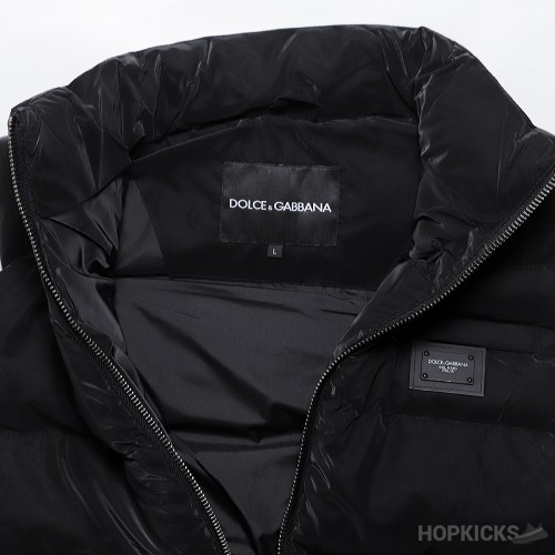 D&GG Sleeveless Black Puffer Jacket (Dot Perfect)
