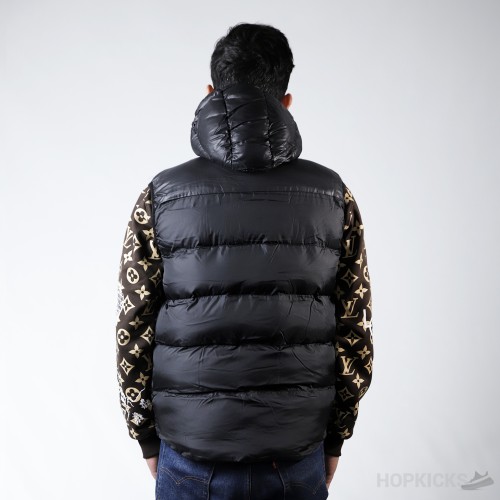 Moose Knuckles Logo Sleeveless Black Puffer Jacket (Dot Perfect)