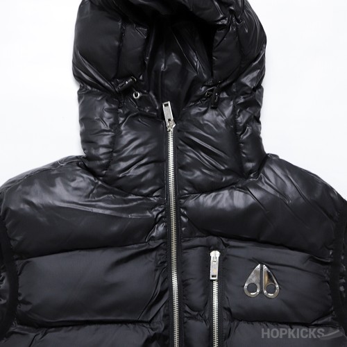 Moose Knuckles Logo Sleeveless Black Puffer Jacket (Dot Perfect)