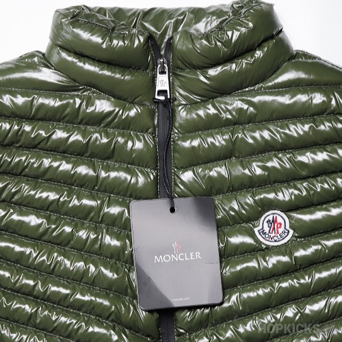 Moncler Sleeveless Puffer Glossy Olive (Premium Batch)