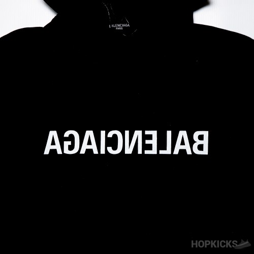 Balenciaga Logo Print Hoodie (Dot Perfect)