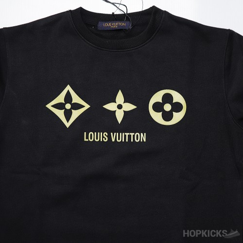 LV Front Monogram Black Sweatshirt (Dot Perfect)