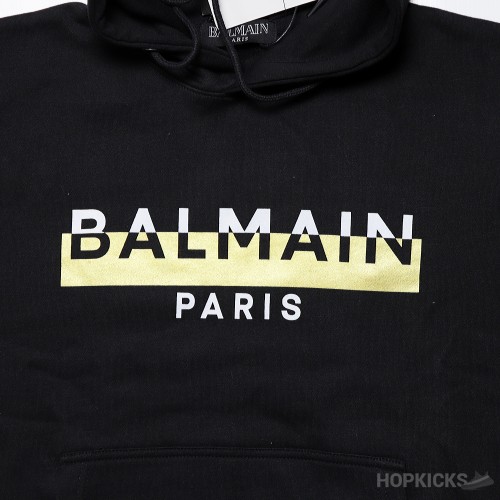 Balmain Foil Logo-Print Hooded Jacket (Dot Perfect)