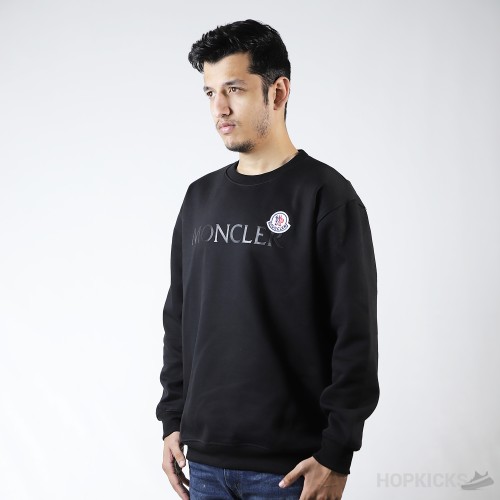 Moncler Black Logo Patch Sweatshirt (Dot Perfect)