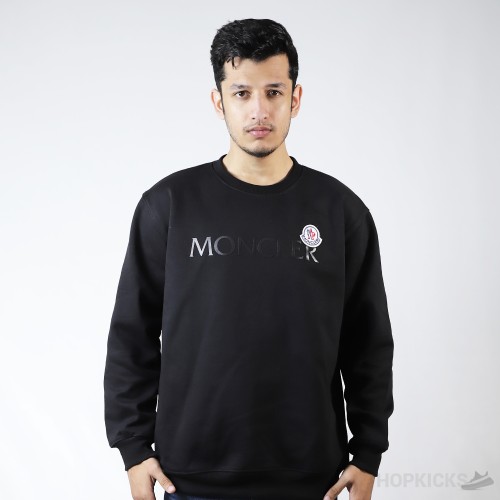 Moncler Black Logo Patch Sweatshirt (Dot Perfect)