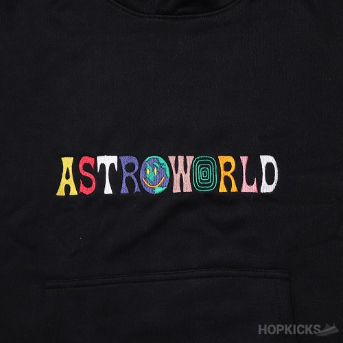 Travis Scott Astroworld Logo Hoodie Black (Dot Perfect)