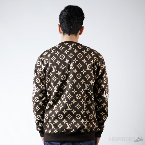 LV Monogram Embroidered Wool Crewneck (Dot Perfect)