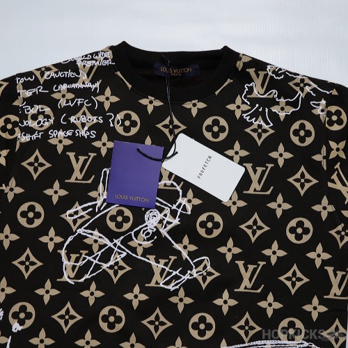 LV Monogram Embroidered Wool Crewneck (Dot Perfect)