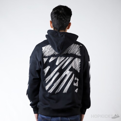 Off-White Scribble Diag-Print Cotton Hoodie (Dot Perfect)