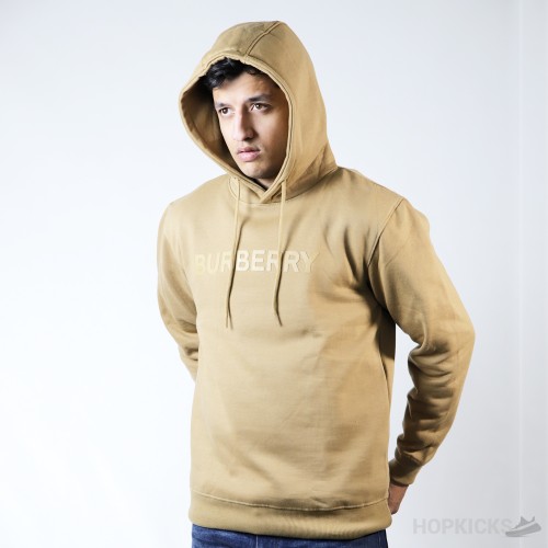 Burberry Camel Logo Print Cotton Hoodie (Dot Perfect)