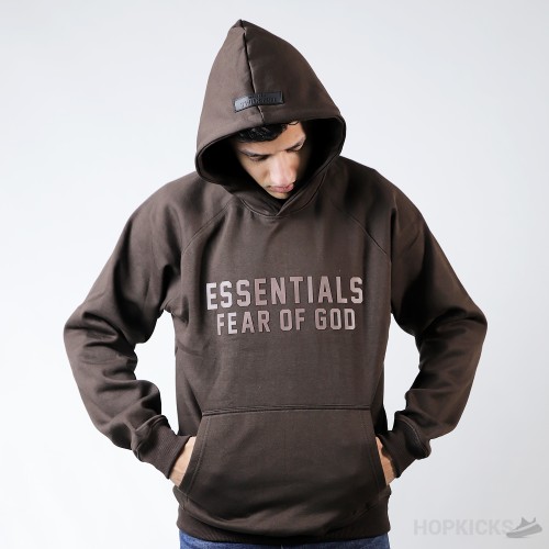 Fear of God Essentials Logo-Print Hoodie (Dot Perfect)