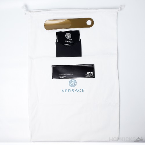 Versace Black Leather Metal Logo (Dot Perfect)