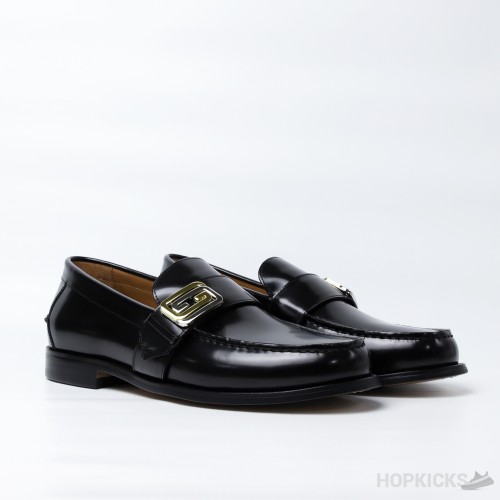 Gucci Logo-Plaque Leather Loafer (Dot Perfect)