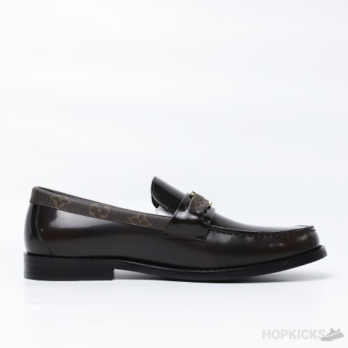 LV Major Side Monogram Brown Loafers (Dot Perfect)