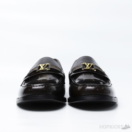 LV Major Side Monogram Brown Loafers (Dot Perfect)