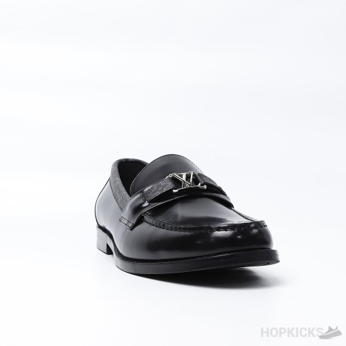 LV Major Side Monogram Black Loafers (Dot Perfect)