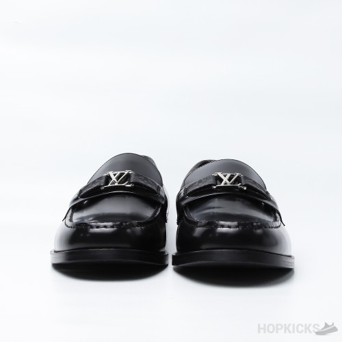 LV Major Side Monogram Black Loafers (Dot Perfect)