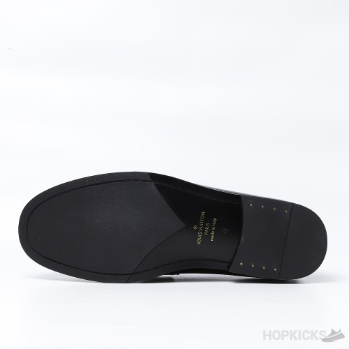LV Major Side Monogram Black Loafers (Dot Perfect)
