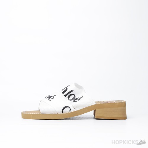 Chloe Chunky Heel White Strip (Premium Batch)