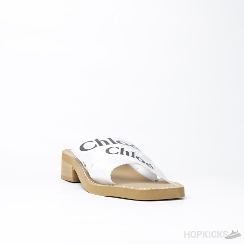 Chloe Chunky Heel White Strip (Premium Batch)