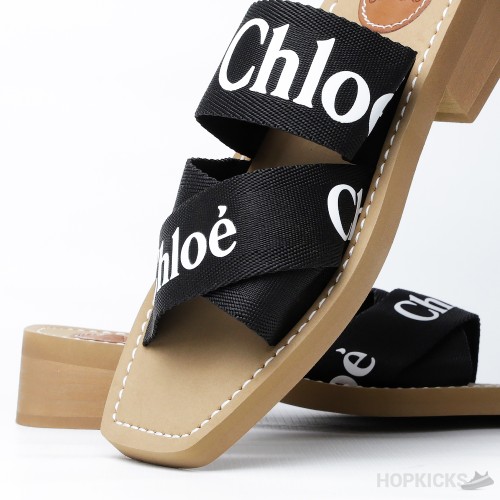 Chloe Chunky Heel Black Strip (Premium Batch)