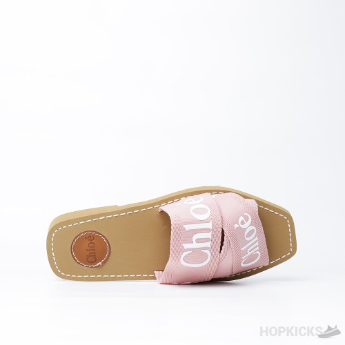 Chloe Chunky Heel Pink Strip (Premium Batch)