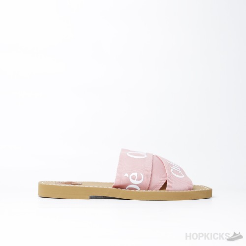 Chloe Chunky Heel Pink Strip (Premium Batch)